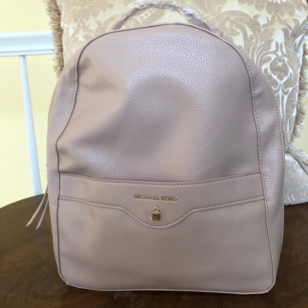 Michael Kors Blush Pink Backpack with zipper